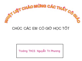 Bài giảng Đại số Lớp 6 - Luyện tập - Trường THCS Nguyễn Tri Phương
