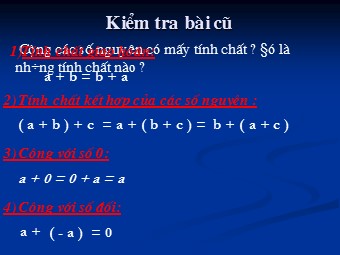 Bài giảng Đại số Lớp 6 - Tiết 48: Luyện tập (Chuẩn kiến thức)