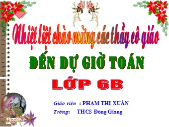 Bài giảng Đại số Lớp 6 - Tiết 48: Luyện tập - Phạm Thị Xuân