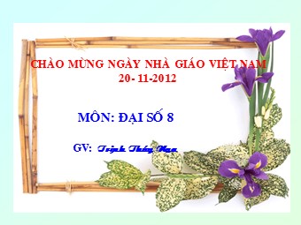 Bài giảng Đại số Lớp 8 - Bài 9: Phân tích đa thức thành nhân tử bằng cách phối hợp nhiều phương pháp - Trịnh Thúy Nga