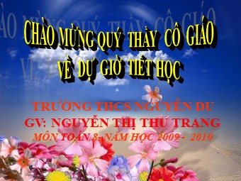 Bài giảng Đại số Lớp 8 - Bài 9: Phân tích đa thức thành nhân tử bằng cách phối hợp nhiều phương pháp - Nguyễn Thị Thu Trang