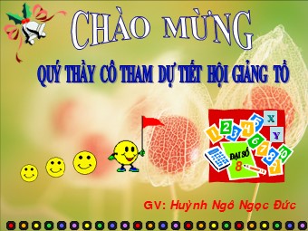 Bài giảng Đại số Lớp 8 - Chương 1 - Bài 10: Chia đơn thức cho đơn thức - Huỳnh Ngô Ngọc Đức