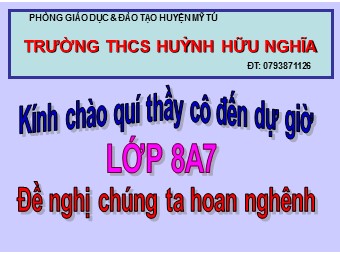 Bài giảng Đại số Lớp 8 - Chương 1 - Bài 11: Chia đa thức cho đơn thức - Huỳnh Anh Ngôn