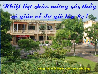 Bài giảng Đại số Lớp 8 - Chương 1 - Bài 11: Chia đa thức cho đơn thức - Trường THCS Cổ Thành