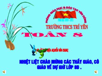 Bài giảng Đại số Lớp 8 - Chương 2 - Bài 1: Phân thức đại số - Nguyễn Văn Chung