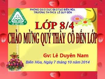 Bài giảng Đại số Lớp 8 - Chương 2 - Bài 3: Rút gọn phân thức - Lê Duyên Nam