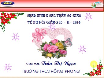 Bài giảng Đại số Lớp 8 - Chương 2 - Bài 3: Rút gọn phân thức - Trần Thị Ngọc