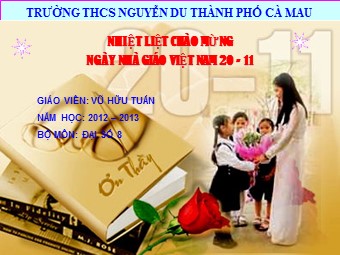 Bài giảng Đại số Lớp 8 - Chương 2 - Bài 3: Rút gọn phân thức - Vũ Hữu Tuấn