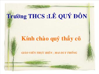 Bài giảng Đại số Lớp 8 - Chương 2 - Bài 5: Phép cộng các phân thức đại số - Mai Duy Thống (Bản hay)