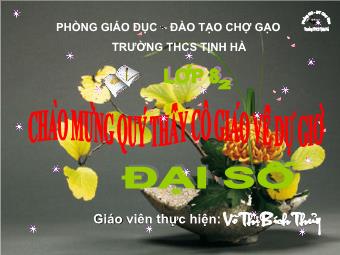 Bài giảng Đại số Lớp 8 - Chương 2 - Bài 8: Phép chia các phân thức đại số (Bản mới)