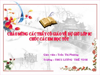 Bài giảng Đại số Lớp 8 - Chương 2 - Bài 9: Biến đổi các biểu thức hữu tỉ giá trị của phân thức - Trần Thị Phương