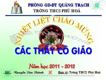 Bài giảng Đại số Lớp 8 - Chương 3 - Bài 6: Giải bài toán bằng cách lập phương trình - Nguyễn Tân Thành