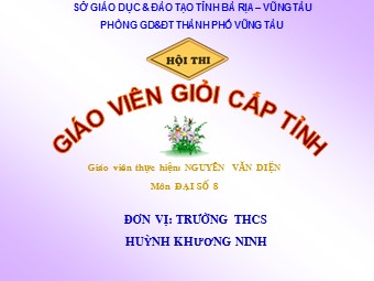 Bài giảng Đại số Lớp 8 - Chương 4 - Bài 3: Bất phương trình một ẩn - Huỳnh Khương Ninh