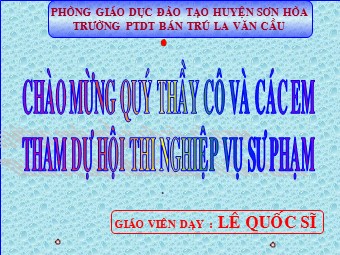 Bài giảng Đại số Lớp 8 - Chương 4 - Bài 3: Bất phương trình một ẩn - Lê Quốc Sĩ