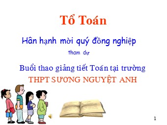 Bài giảng Đại số Lớp 8 - Chương 4 - Bài 4: Bất phương trình bậc nhất một ẩn - Trường THCS Sương Nguyệt Anh