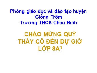 Bài giảng Đại số Lớp 8 - Chương 4 - Bài 5: Phương trình chứa dấu giá trị tuyệt đối - Trường THCS Châu Bình