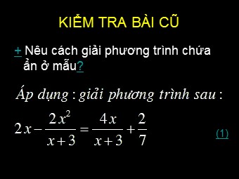 Bài giảng Đại số Lớp 8 - Luyện tập (Bản đẹp)