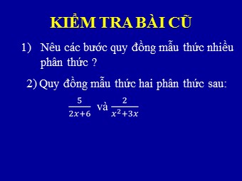 Bài giảng Đại số Lớp 8 - Tiết 27: Luyện tập (Bản đẹp)