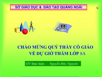 Bài giảng Đại số Lớp 8 - Tiết 28: Luyện tập - Nguyễn Đức Nguyên