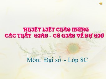 Bài giảng Đại số Lớp 8 - Tiết 52: Luyện tập