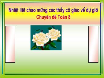 Bài giảng Đại số Lớp 8 - Tiết 55: Ôn tập chương 3 (Tiếp theo)