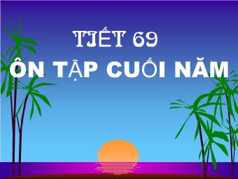 Bài giảng Đại số Lớp 8 - Tiết 69: Ôn tập cuối năm