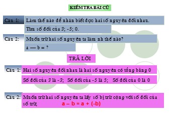 Bài giảng điện tử Đại số Khối 6 - Chương 3 - Bài 9: Phép trừ phân số (Bản mới)