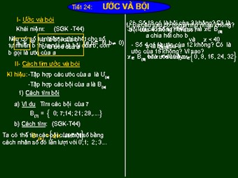 Bài giảng điện tử Đại số Lớp 6 - Chương 1 - Bài 13: Ước và bội (Bản chuẩn kiến thức)