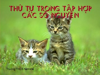 Bài giảng môn Đại số Khối 6 - Chương 2 - Bài 3: Thứ tự trong tập hợp các số nguyên (Bản mới)