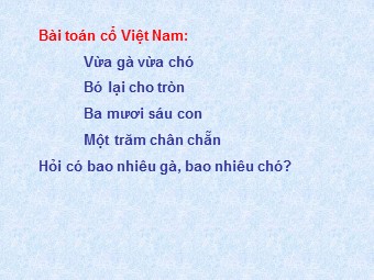 Bài giảng môn Đại số Khối 8 - Chương 3 - Bài 6: Giải bài toán bằng cách lập phương trình (Bản đẹp)