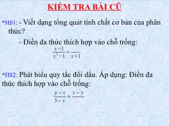 Bài giảng môn Đại số Lớp 8 - Chương 2 - Bài 3: Rút gọn phân thức (Bản đẹp)