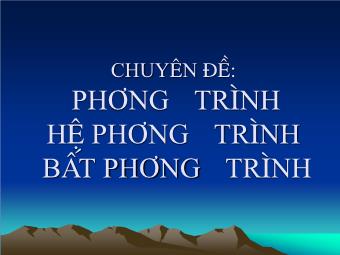 Bài giảng môn Đại số Lớp 8 - Chương 3 - Bài 2: Phương trình bậc nhất một ẩn và cách giải (Bản hay)