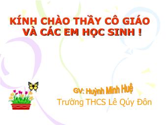 Bài giảng môn Số học Lớp 8 - Chương 2 - Bài 1: Phân thức đại số (Bản mới)