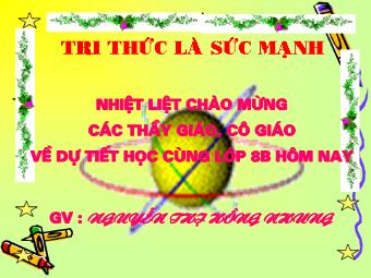 Bài giảng môn Số học Lớp 8 - Chương 2 - Bài 1: Phân thức đại số