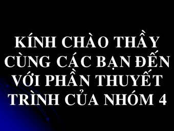 Bài thuyết trình Đại số Lớp 8 - Các bài toán có ứng dụng phân tích đa thức thành nhân tử