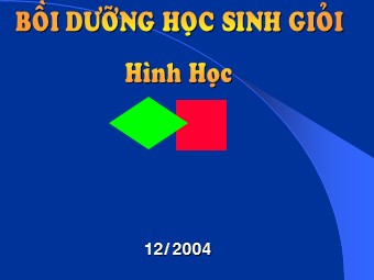 Bồi dưỡng học sinh giỏi Hình học Lớp 8