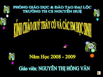 Bài giảng Đại số Lớp 8 - Chương 2 - Bài 2: Tính chất cơ bản của phân thức - Nguyễn Thị Hồng Vân
