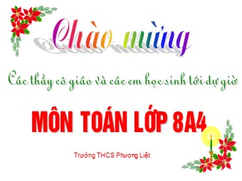 Bài giảng Đại số Lớp 8 - Luyện tập - Trường THCS Phương Liệt