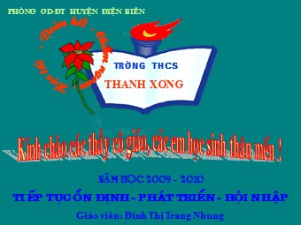 Bài giảng Đại số Lớp 8 - Tiết 54: Ôn tập chương 3 - Đinh Thị Trang Nhung