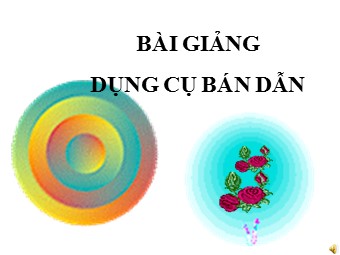 Bài giảng Dụng cụ bán dẫn