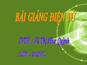 Bài giảng môn Vật lí Lớp 10 - Bài 2: Chuyển động thẳng đều - Vũ Thị Như Quỳnh