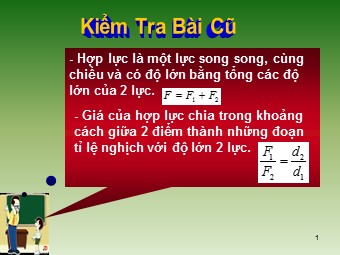 Bài giảng môn Vật lí Lớp 10 - Bài 20: Các dạng cân bằng của một vật có mặt chân đế (Bản đẹp)