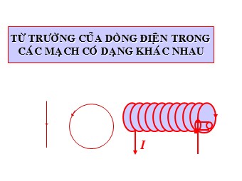 Bài giảng Từ trường của dòng điện trong các mạch có dạng khác nhau