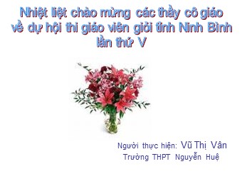 Bài giảng Vật lí Lớp 10 - Bài 19: Quy tắc hợp lực song song cùng chiều - Vũ Thị Vân