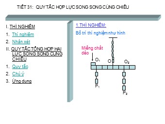 Bài giảng Vật lí Lớp 10 - Bài 19: Quy tắc hợp lực song song cùng chiều (Bản đẹp)