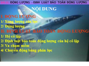 Bài giảng Vật lí Lớp 10 - Bài 23: Động lượng. Định luật bảo toàn động lượng (Bản đẹp)