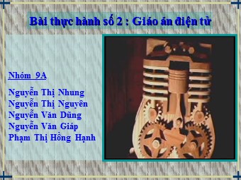 Bài giảng Vật lí Lớp 10 - Bài 24: Công. Công suất - Nguyễn Thị Nhung