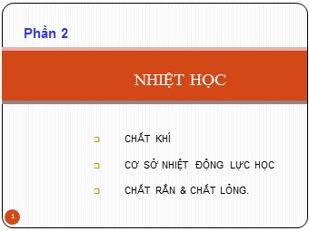 Bài giảng Vật lí Lớp 10 - Bài 28: Cấu tạo chất. thuyết động học phân tử chất khí (Bản hay)