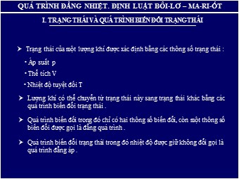 Bài giảng Vật lí Lớp 10 - Bài 29: Quá trình đẳng nhiệt. Định luật Boyle, Mariotle (Chuẩn kĩ năng)