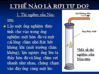 Bài giảng Vật lí Lớp 10 - Bài 4: Sự rơi tự do (Bản chuẩn kiến thức)